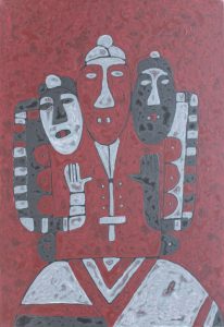 Healers, an acrylic on canvas painting by Nguyen Thi Mai