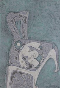 Her Chair 24, an acrylic on canvas painting by Nguyen Thi Mai