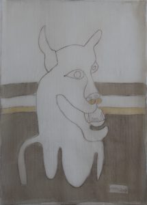 Pooch 043, silk painting by Nguyen Thi Mai